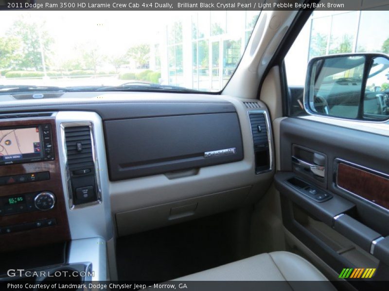 Brilliant Black Crystal Pearl / Light Pebble Beige/Bark Brown 2011 Dodge Ram 3500 HD Laramie Crew Cab 4x4 Dually
