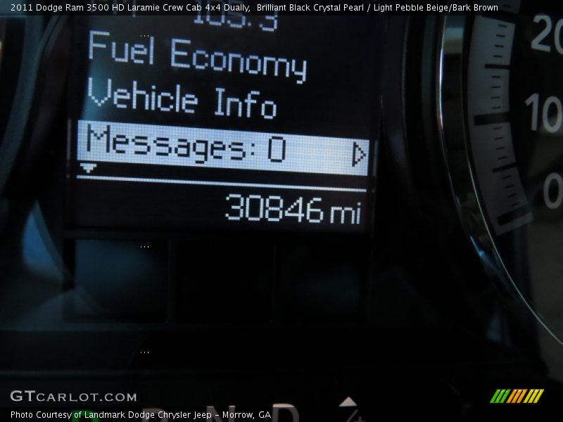 Brilliant Black Crystal Pearl / Light Pebble Beige/Bark Brown 2011 Dodge Ram 3500 HD Laramie Crew Cab 4x4 Dually