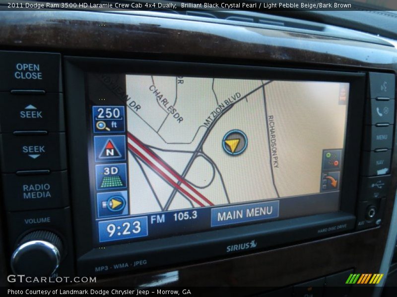 Brilliant Black Crystal Pearl / Light Pebble Beige/Bark Brown 2011 Dodge Ram 3500 HD Laramie Crew Cab 4x4 Dually