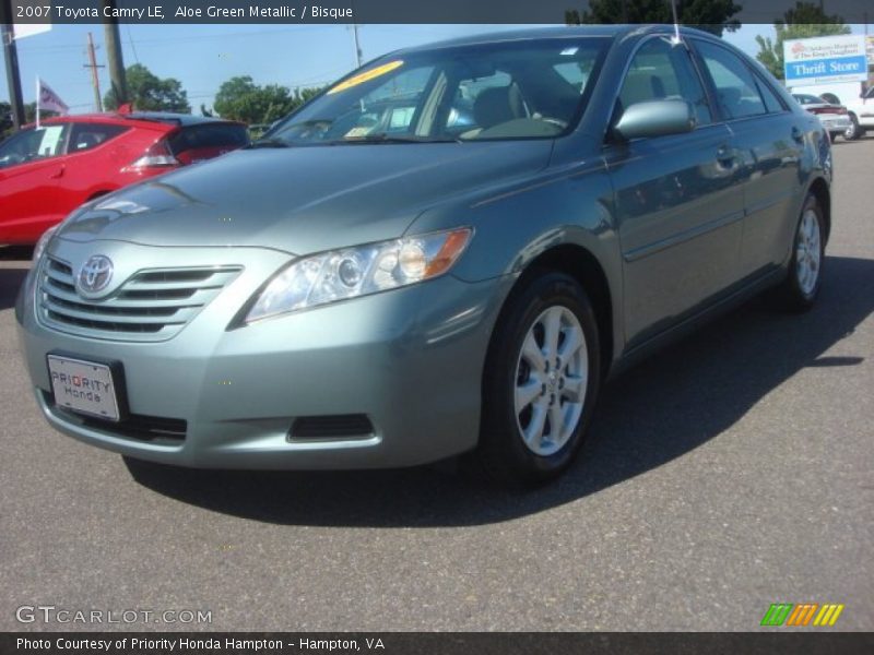 Aloe Green Metallic / Bisque 2007 Toyota Camry LE