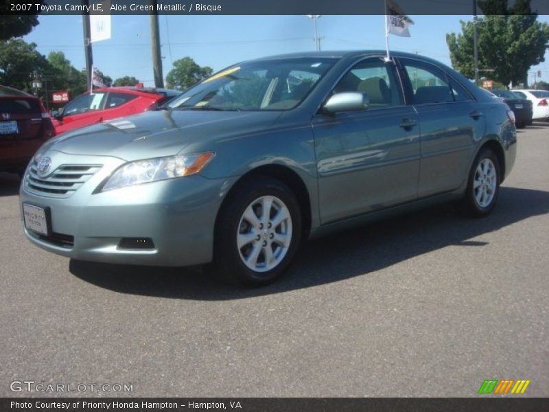 Aloe Green Metallic / Bisque 2007 Toyota Camry LE