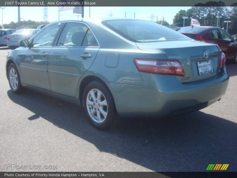 Aloe Green Metallic / Bisque 2007 Toyota Camry LE