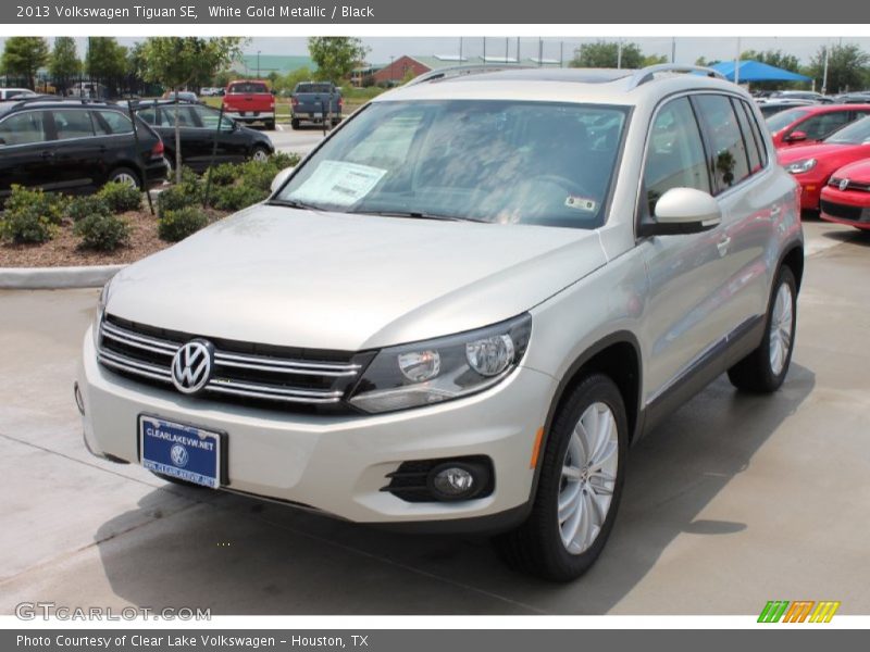 White Gold Metallic / Black 2013 Volkswagen Tiguan SE