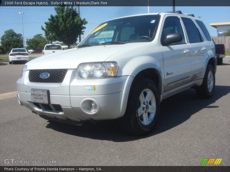 Oxford White / Medium/Dark Flint 2006 Ford Escape Hybrid
