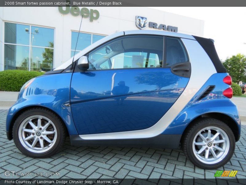 Blue Metallic / Design Black 2008 Smart fortwo passion cabriolet
