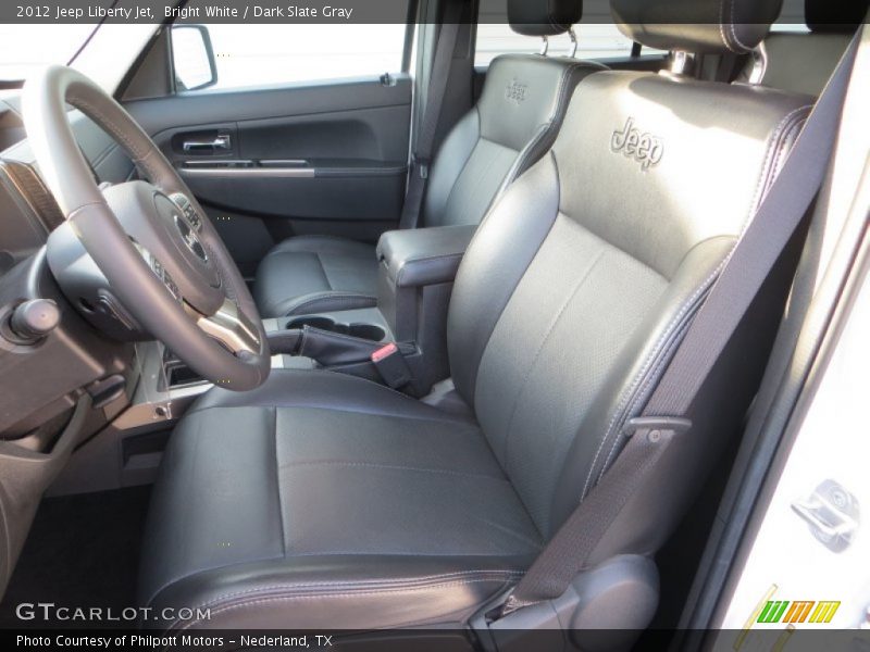 Bright White / Dark Slate Gray 2012 Jeep Liberty Jet