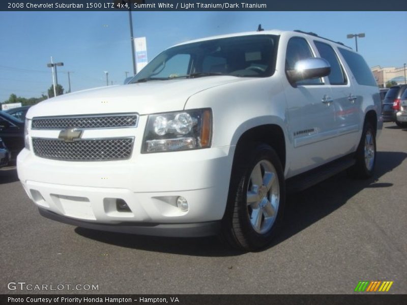 Summit White / Light Titanium/Dark Titanium 2008 Chevrolet Suburban 1500 LTZ 4x4