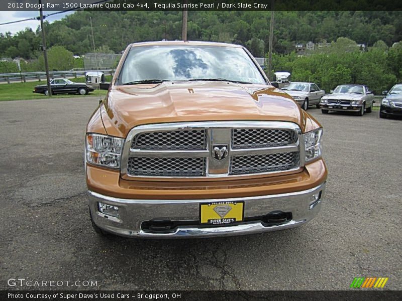 Tequila Sunrise Pearl / Dark Slate Gray 2012 Dodge Ram 1500 Laramie Quad Cab 4x4