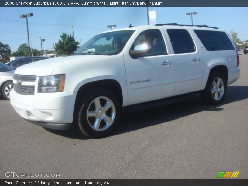 Summit White / Light Titanium/Dark Titanium 2008 Chevrolet Suburban 1500 LTZ 4x4