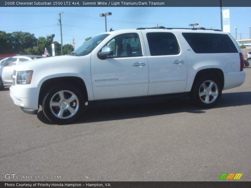 Summit White / Light Titanium/Dark Titanium 2008 Chevrolet Suburban 1500 LTZ 4x4
