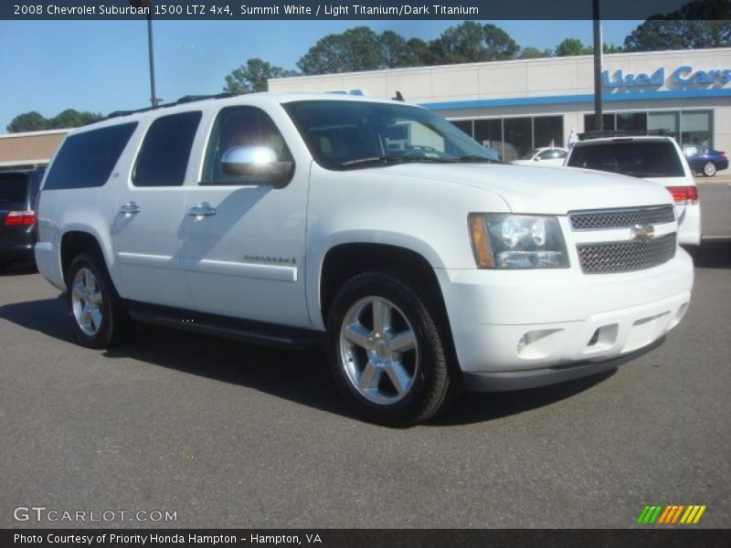 Summit White / Light Titanium/Dark Titanium 2008 Chevrolet Suburban 1500 LTZ 4x4