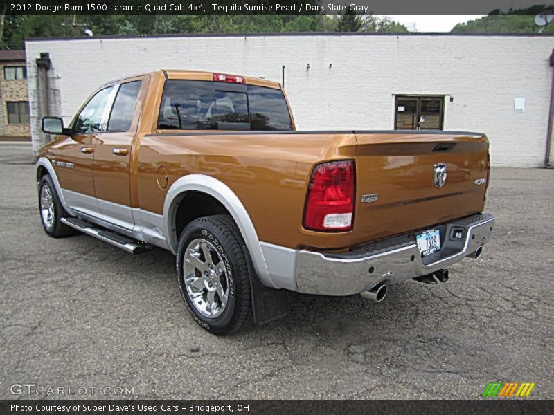 Tequila Sunrise Pearl / Dark Slate Gray 2012 Dodge Ram 1500 Laramie Quad Cab 4x4