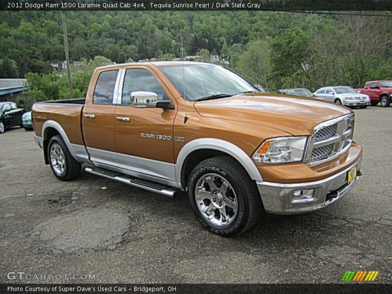Tequila Sunrise Pearl / Dark Slate Gray 2012 Dodge Ram 1500 Laramie Quad Cab 4x4