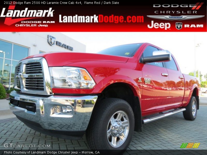 Flame Red / Dark Slate 2012 Dodge Ram 2500 HD Laramie Crew Cab 4x4