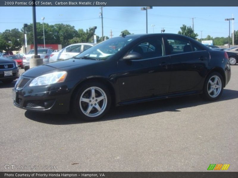 Carbon Black Metallic / Ebony 2009 Pontiac G6 GT Sedan