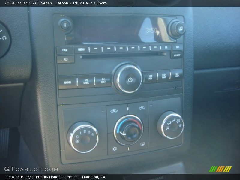 Carbon Black Metallic / Ebony 2009 Pontiac G6 GT Sedan