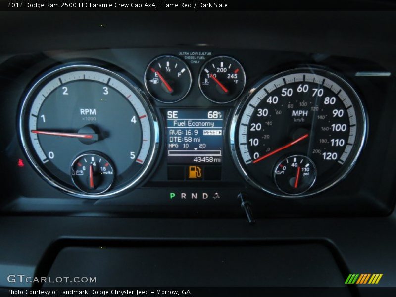 Flame Red / Dark Slate 2012 Dodge Ram 2500 HD Laramie Crew Cab 4x4