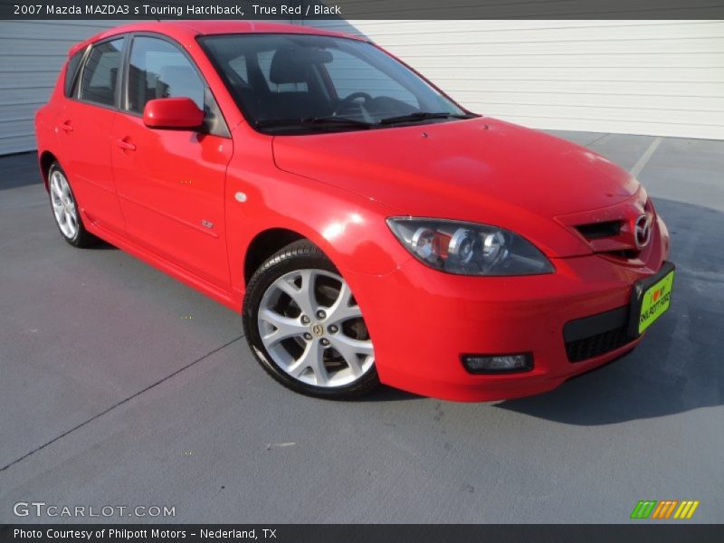 True Red / Black 2007 Mazda MAZDA3 s Touring Hatchback