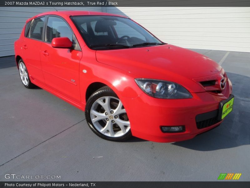 True Red / Black 2007 Mazda MAZDA3 s Touring Hatchback