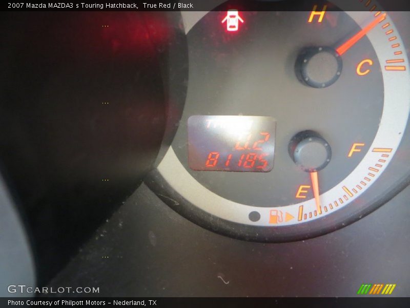 True Red / Black 2007 Mazda MAZDA3 s Touring Hatchback