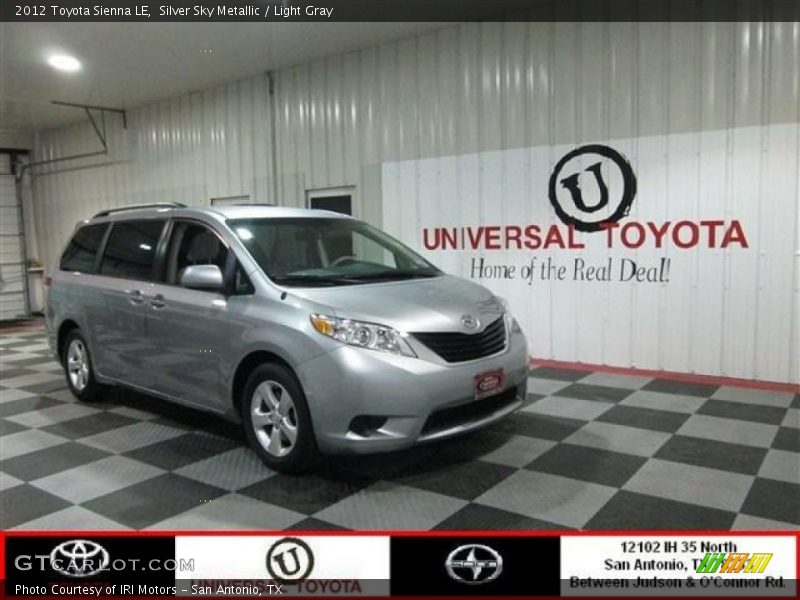 Silver Sky Metallic / Light Gray 2012 Toyota Sienna LE