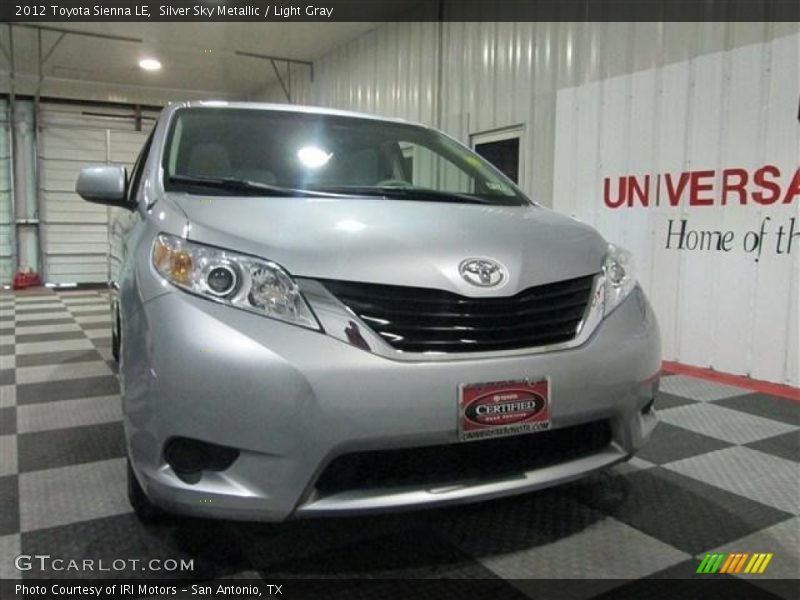 Silver Sky Metallic / Light Gray 2012 Toyota Sienna LE