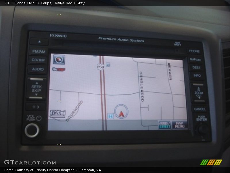 Navigation of 2012 Civic EX Coupe