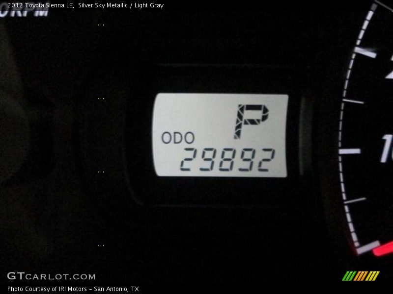 Silver Sky Metallic / Light Gray 2012 Toyota Sienna LE