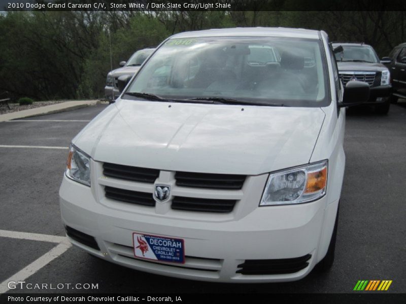Stone White / Dark Slate Gray/Light Shale 2010 Dodge Grand Caravan C/V
