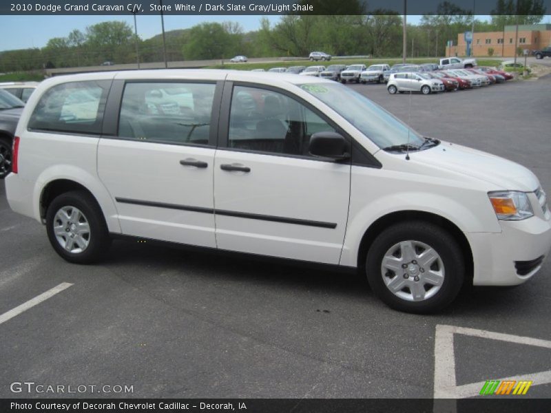 Stone White / Dark Slate Gray/Light Shale 2010 Dodge Grand Caravan C/V