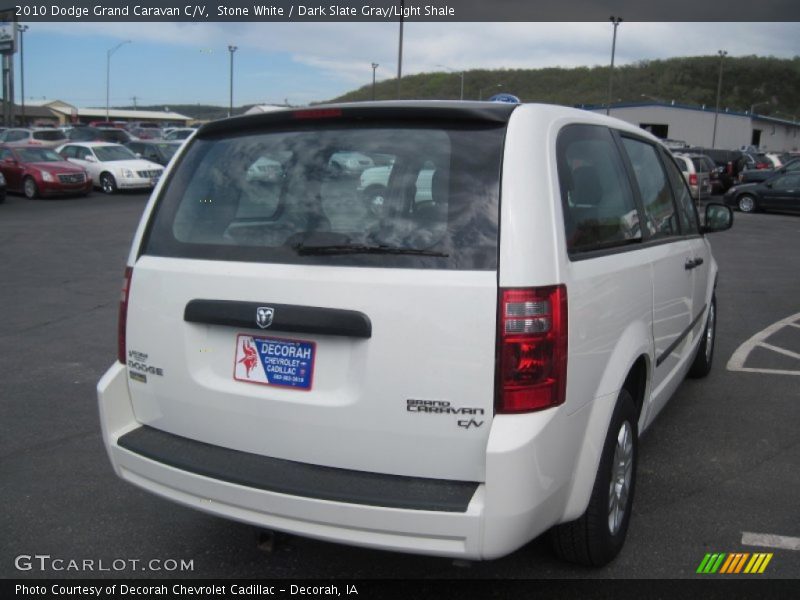 Stone White / Dark Slate Gray/Light Shale 2010 Dodge Grand Caravan C/V