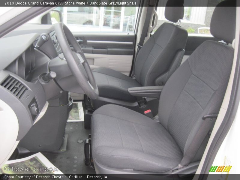 Stone White / Dark Slate Gray/Light Shale 2010 Dodge Grand Caravan C/V