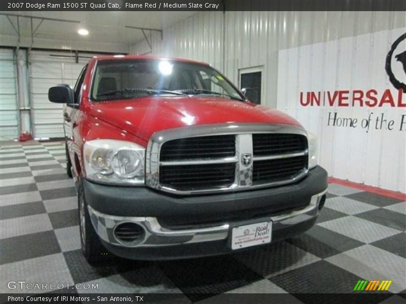 Flame Red / Medium Slate Gray 2007 Dodge Ram 1500 ST Quad Cab