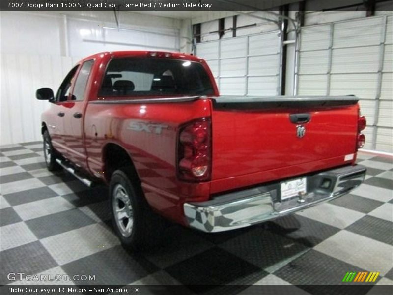Flame Red / Medium Slate Gray 2007 Dodge Ram 1500 ST Quad Cab