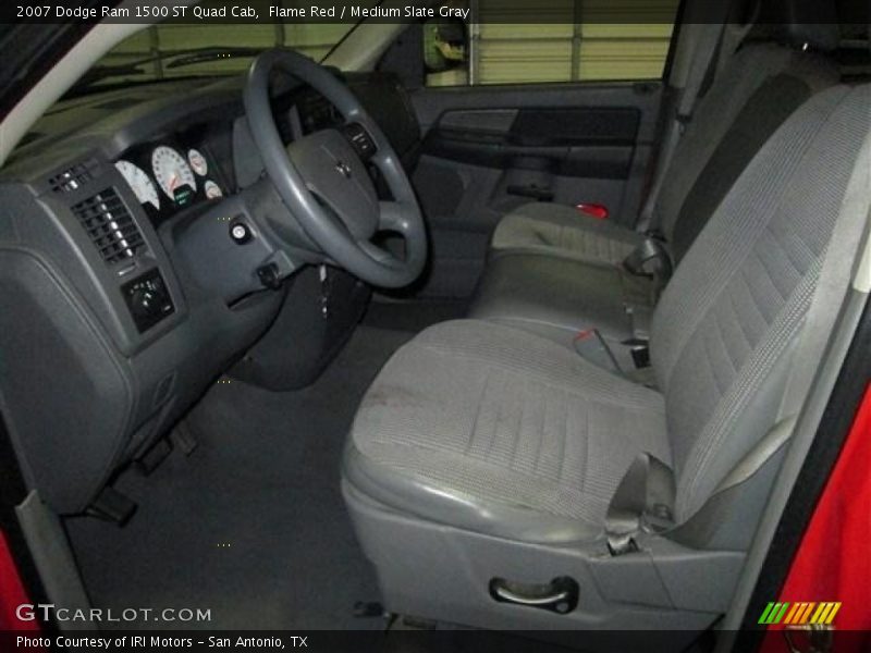 Flame Red / Medium Slate Gray 2007 Dodge Ram 1500 ST Quad Cab