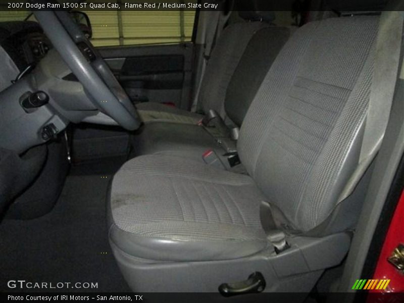 Flame Red / Medium Slate Gray 2007 Dodge Ram 1500 ST Quad Cab
