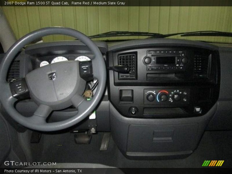 Flame Red / Medium Slate Gray 2007 Dodge Ram 1500 ST Quad Cab