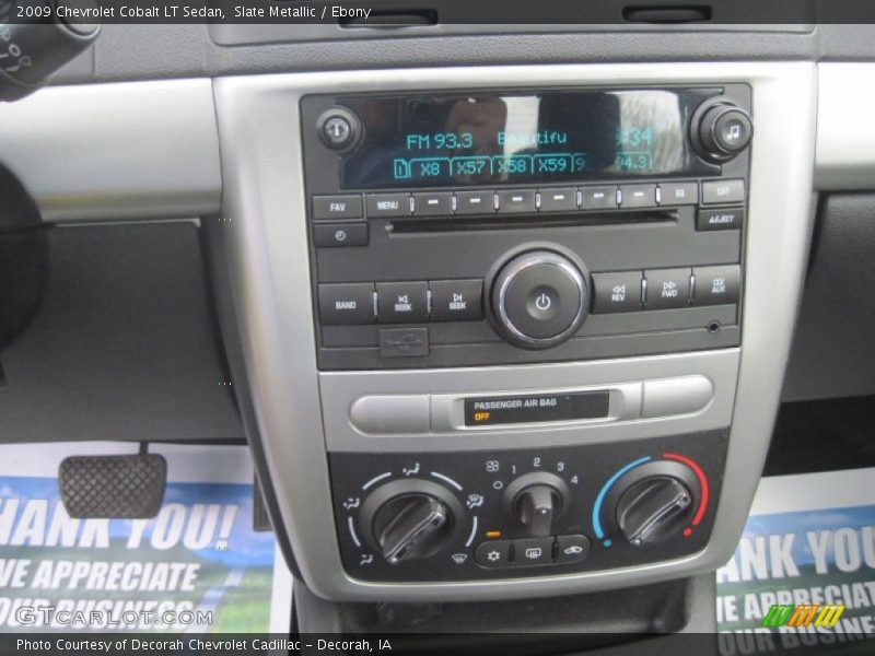 Slate Metallic / Ebony 2009 Chevrolet Cobalt LT Sedan