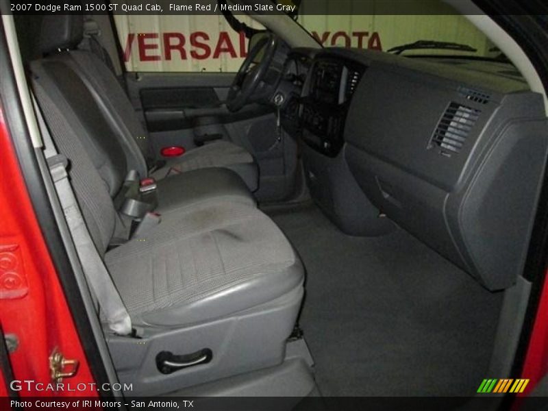 Flame Red / Medium Slate Gray 2007 Dodge Ram 1500 ST Quad Cab