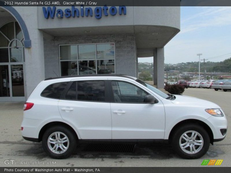 Glacier White / Gray 2012 Hyundai Santa Fe GLS AWD