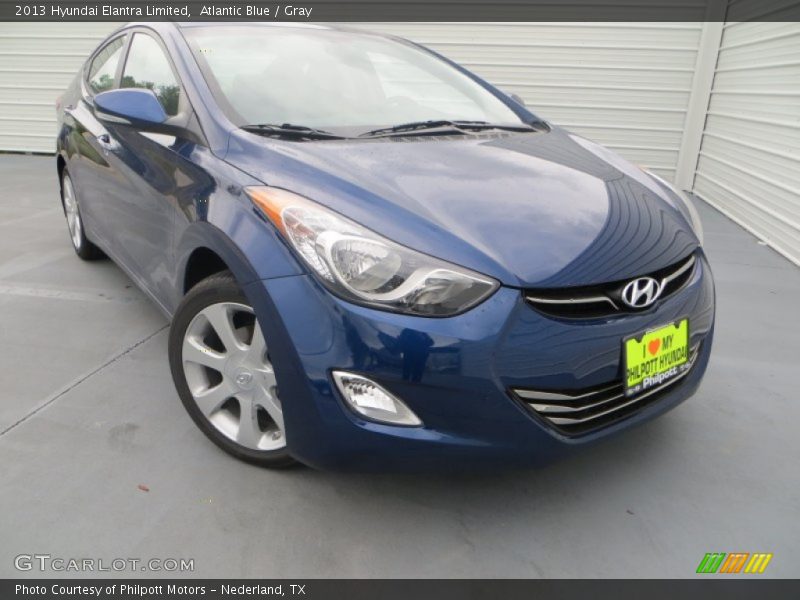 Atlantic Blue / Gray 2013 Hyundai Elantra Limited