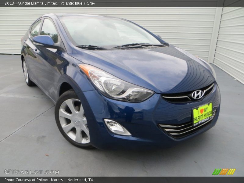 Atlantic Blue / Gray 2013 Hyundai Elantra Limited