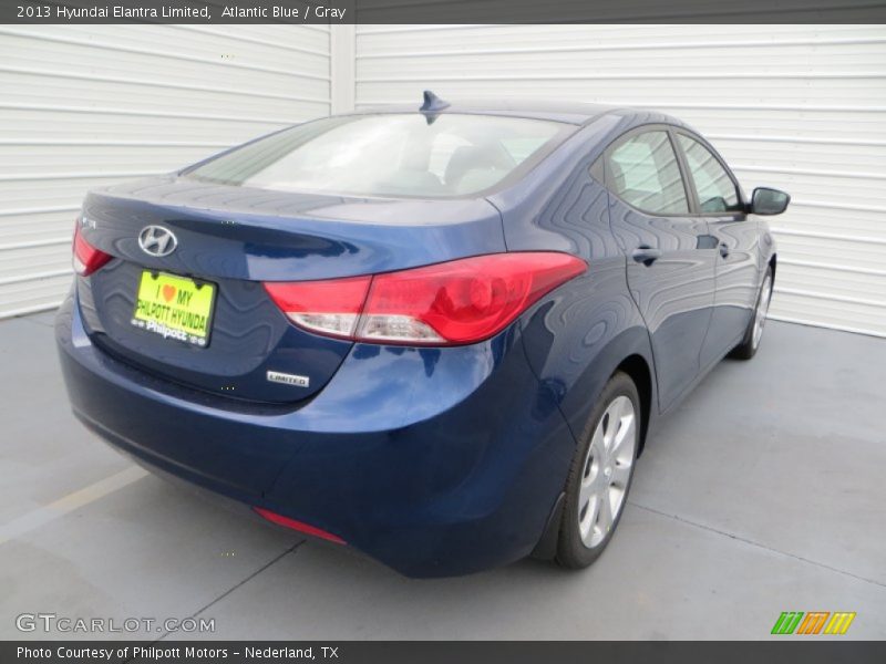 Atlantic Blue / Gray 2013 Hyundai Elantra Limited