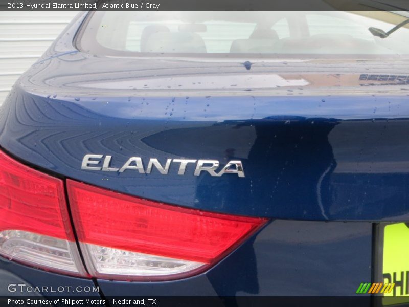 Atlantic Blue / Gray 2013 Hyundai Elantra Limited