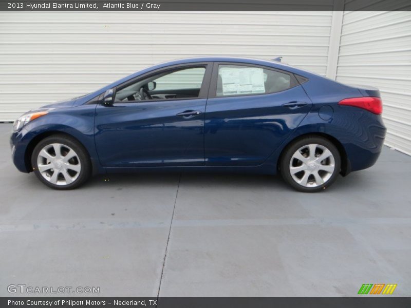 Atlantic Blue / Gray 2013 Hyundai Elantra Limited
