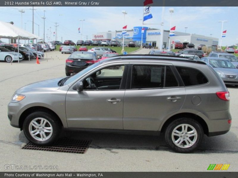 Mineral Gray / Gray 2012 Hyundai Santa Fe GLS AWD