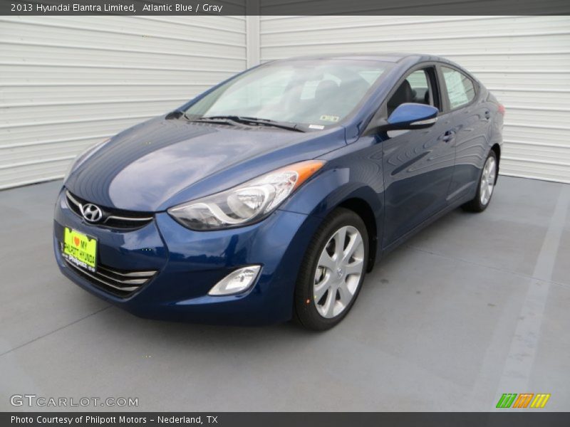 Atlantic Blue / Gray 2013 Hyundai Elantra Limited