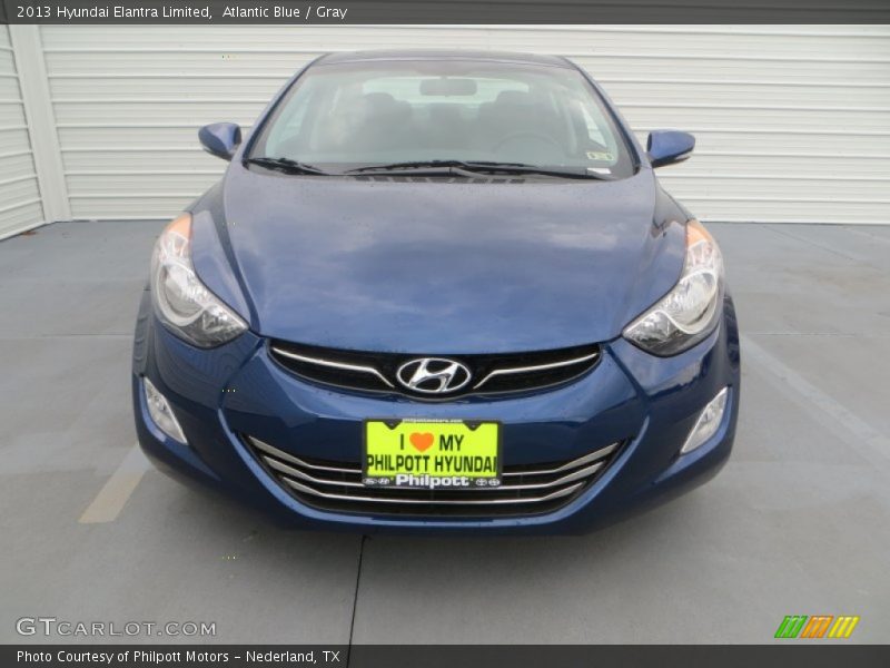 Atlantic Blue / Gray 2013 Hyundai Elantra Limited