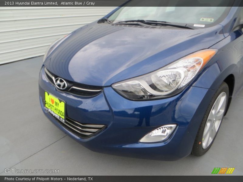 Atlantic Blue / Gray 2013 Hyundai Elantra Limited