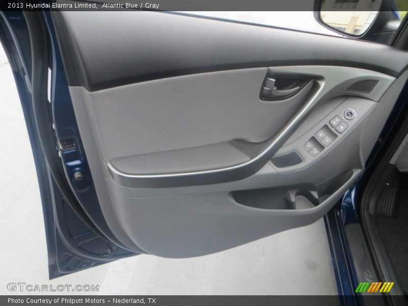 Atlantic Blue / Gray 2013 Hyundai Elantra Limited